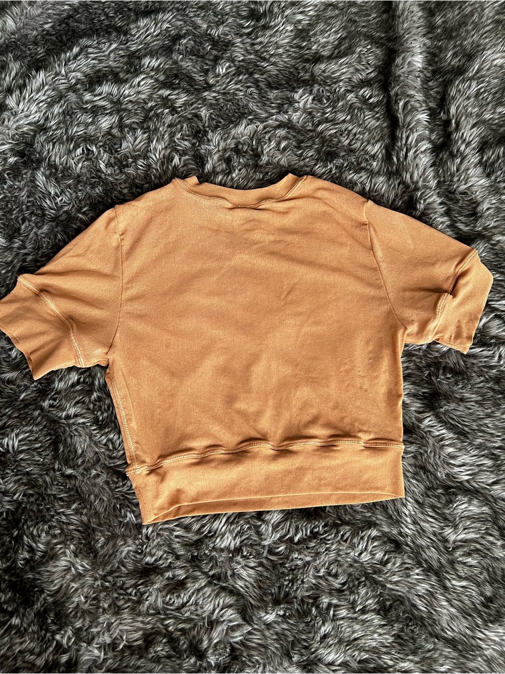 SKIMS Sheer Brown Top | Women's Size Small | Mesh | Layering Top | Y2K